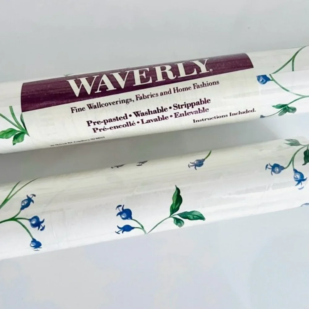 Vintage 1990's Waverly Wallpaper 2 Double Rolls New Sealed #572363 - Very Rare